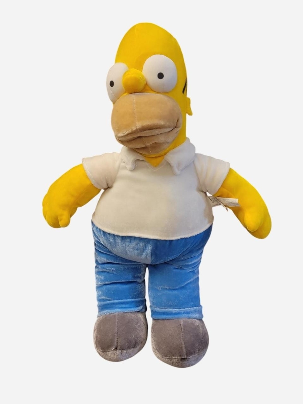 Yellow Plush Bird Toy with White Shirt and Blue Pants - Soft Pet Toy